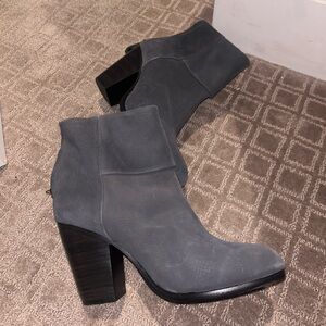 Rag & Bone Charcoal Nubuck Classic Newbury Ankle Boot-Heels